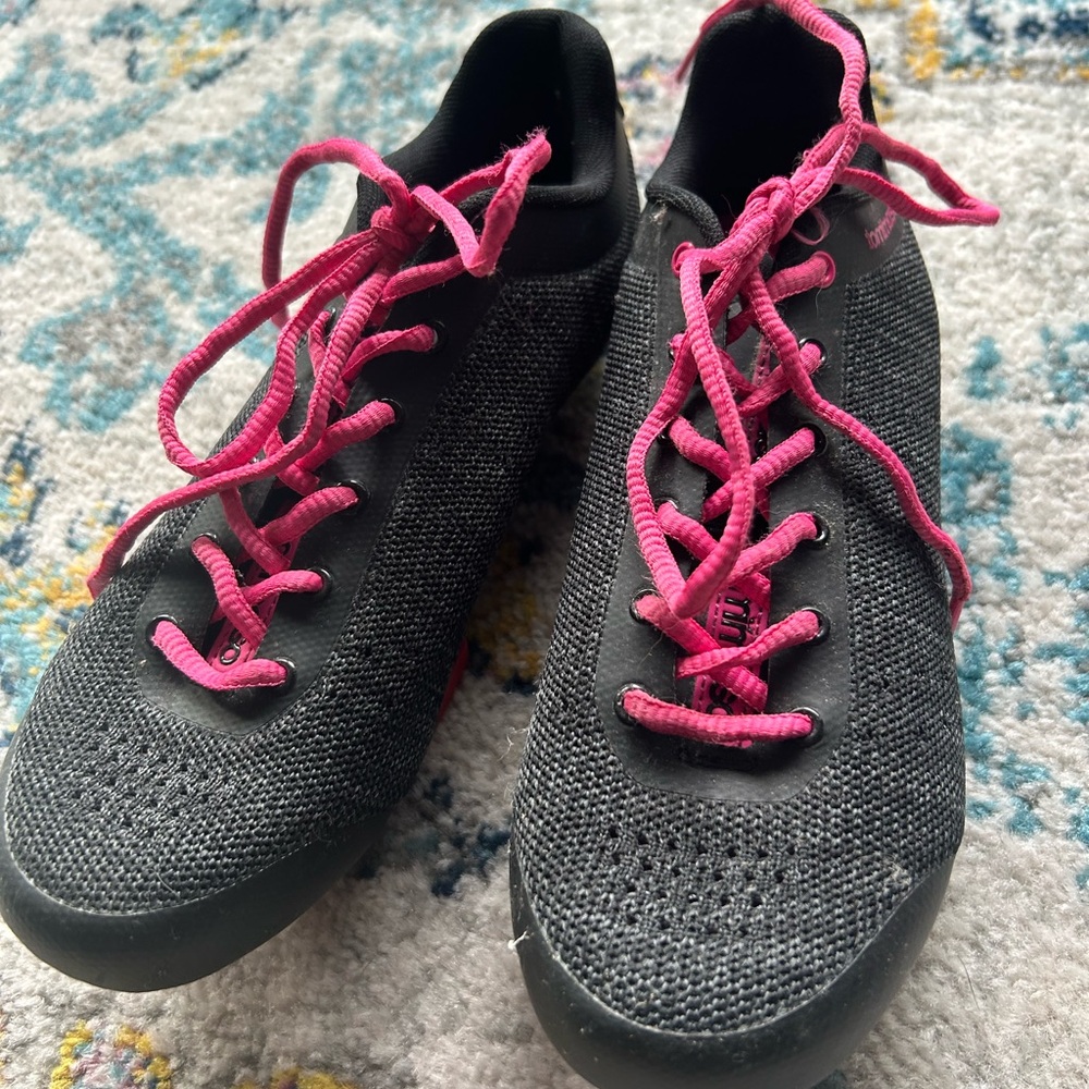 Peloton compatible Black and Pink Athletic Shoes